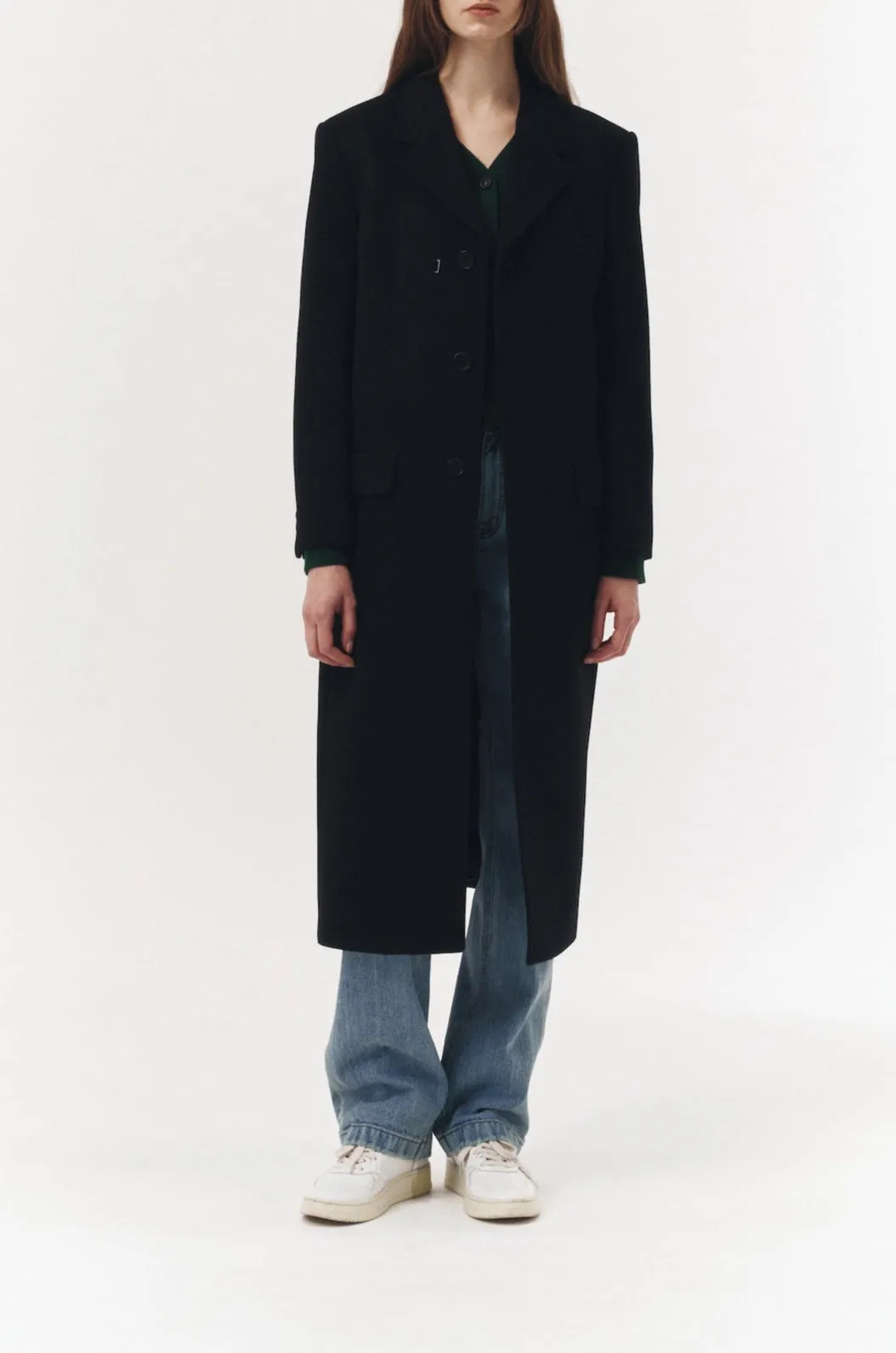 2-WAY 3 BUTTON CASHMERE COAT