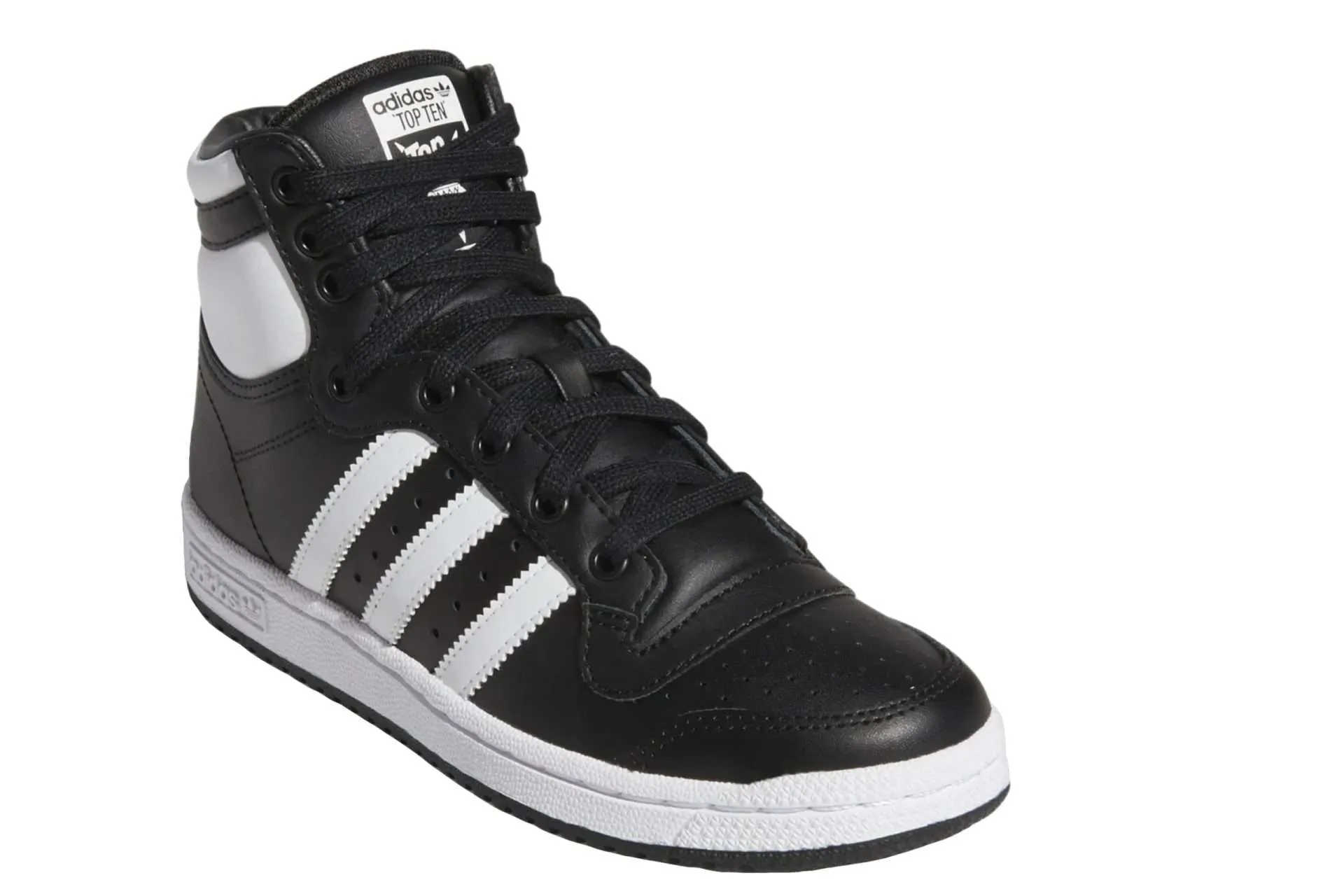 Adidas Kids Top Ten Hi Shoes (Black / White)