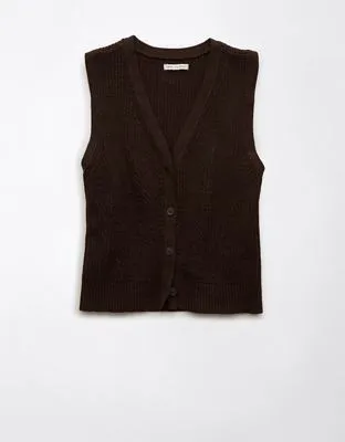 AE Button-Up Sweater Vest-