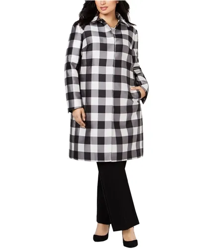 Anne Klein Womens Peter Pan Collar Coat