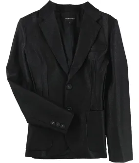 Armani Womens Solid Two Button Blazer Jacket