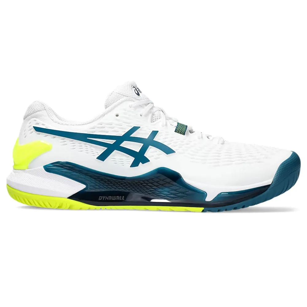 ASICS Men's Gel-Resolution 9 Tennis Shoe (White/Restful Teal)