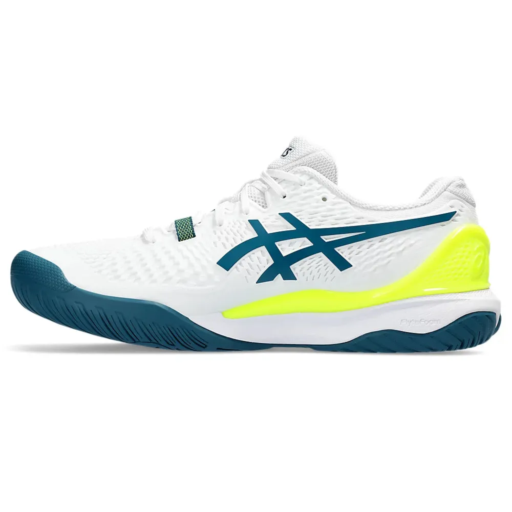 ASICS Men's Gel-Resolution 9 Tennis Shoe (White/Restful Teal)