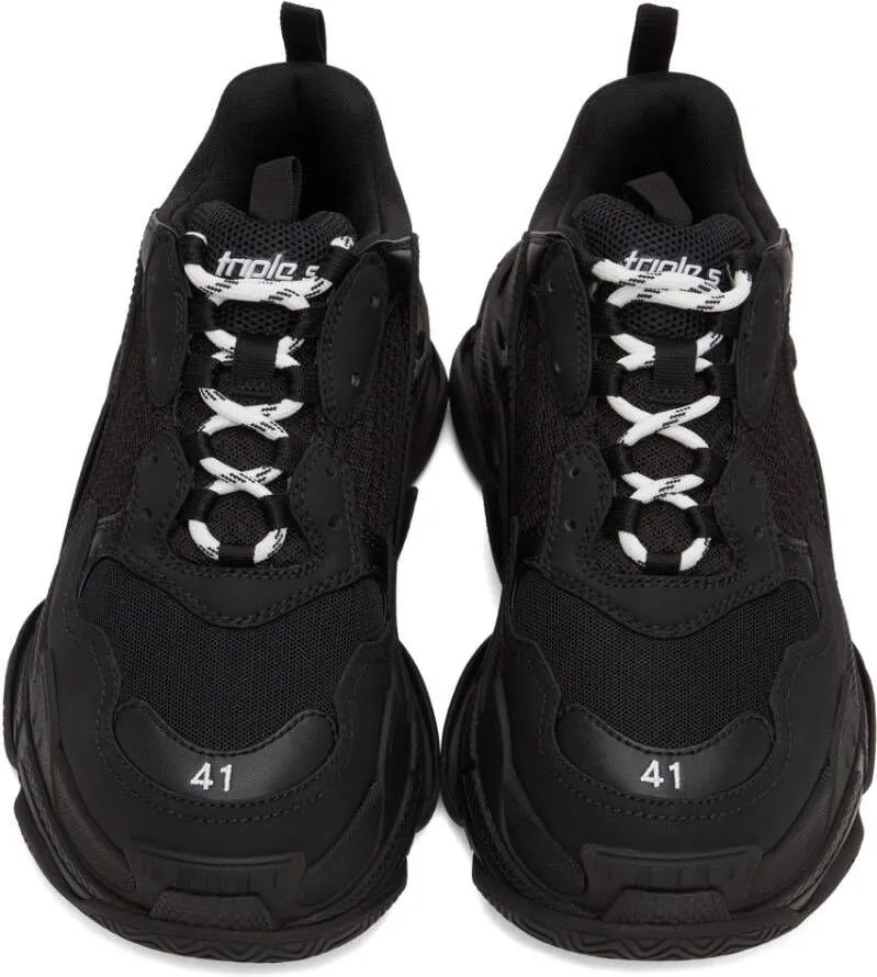 Balenciaga Black & White Triple S Sneaker