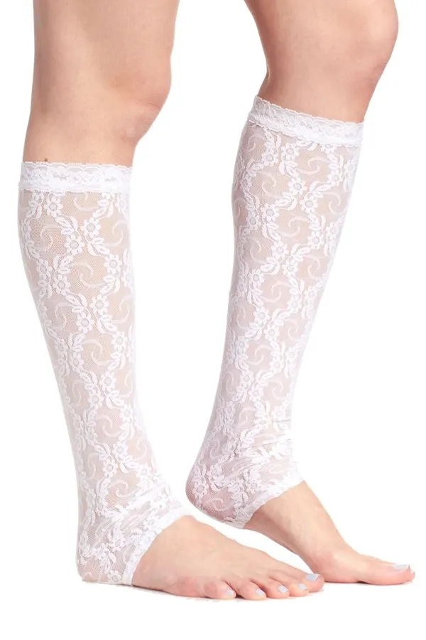 Berkshire Sheer Lace Footless Knee Socks