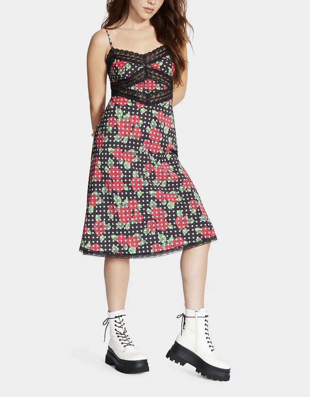 BETSEYS SLEEVELESS RIBBON DRESS BRIGHT ROSE