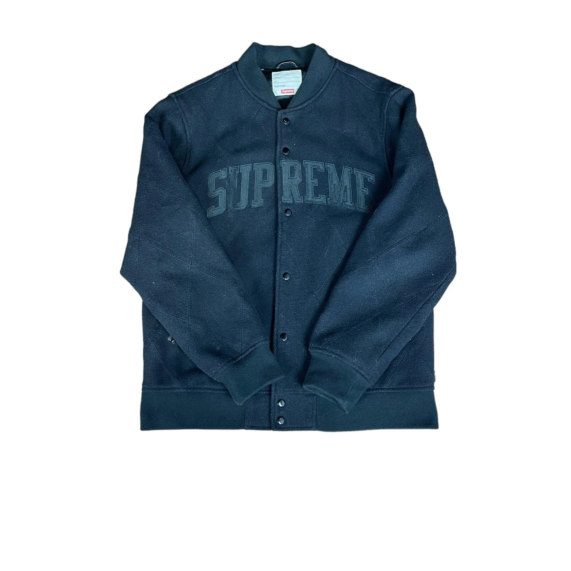 Black Supreme AW2015 Varsity Jacket - Extra Large