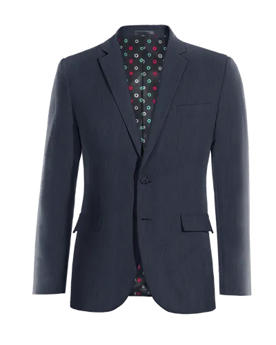  Blazer azul marino de lino esencial