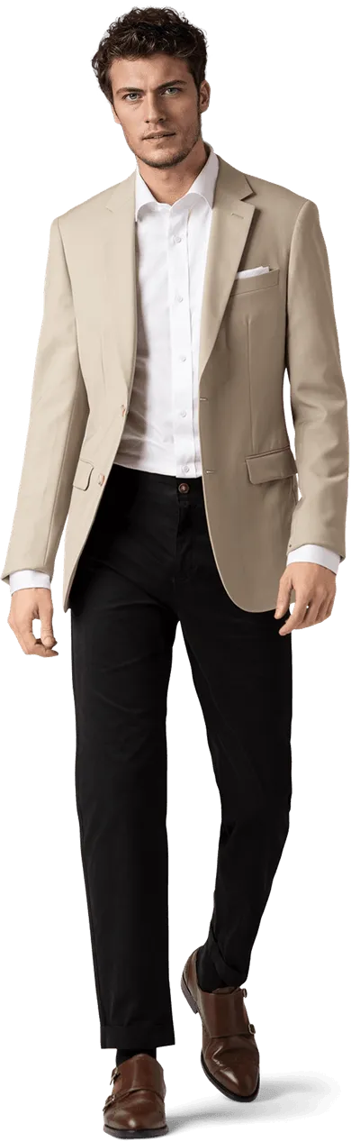  Blazer beige slim fit