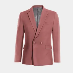  Blazer cruzada rosa elástica de entretiempo