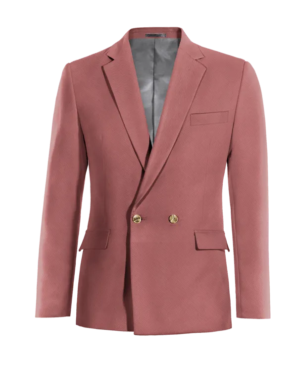  Blazer cruzada rosa elástica de entretiempo