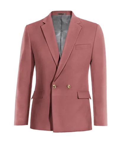  Blazer cruzada rosa elástica de entretiempo