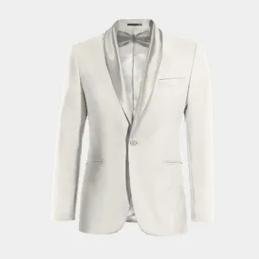  Blazer Esmoquin marfil slim fit de 1 botón