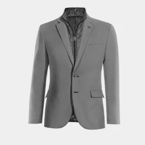  Blazer gris de entretiempo con pieza gilet