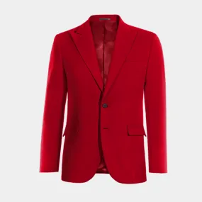  Blazer rojo intenso solapa en pico esencial