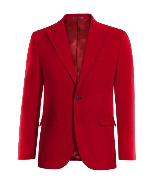  Blazer rojo intenso solapa en pico esencial