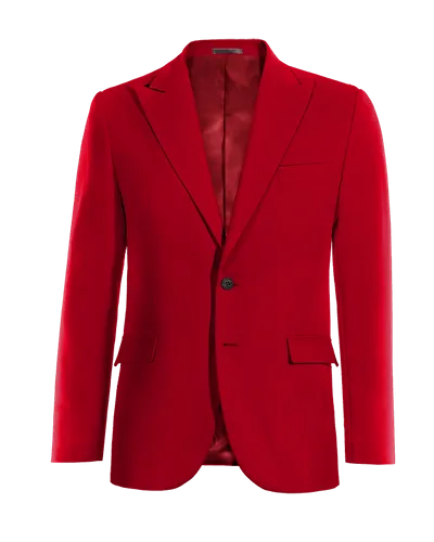  Blazer rojo intenso solapa en pico esencial