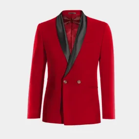  Blazer Tuxedo cruzada rojo intenso esencial