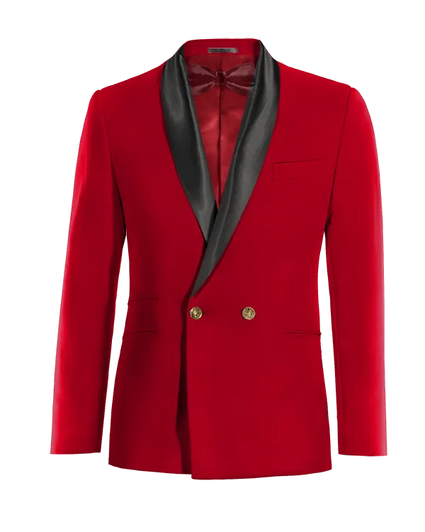  Blazer Tuxedo cruzada rojo intenso esencial