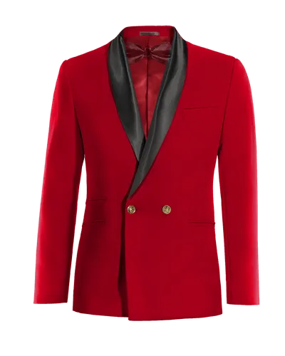  Blazer Tuxedo cruzada rojo intenso esencial