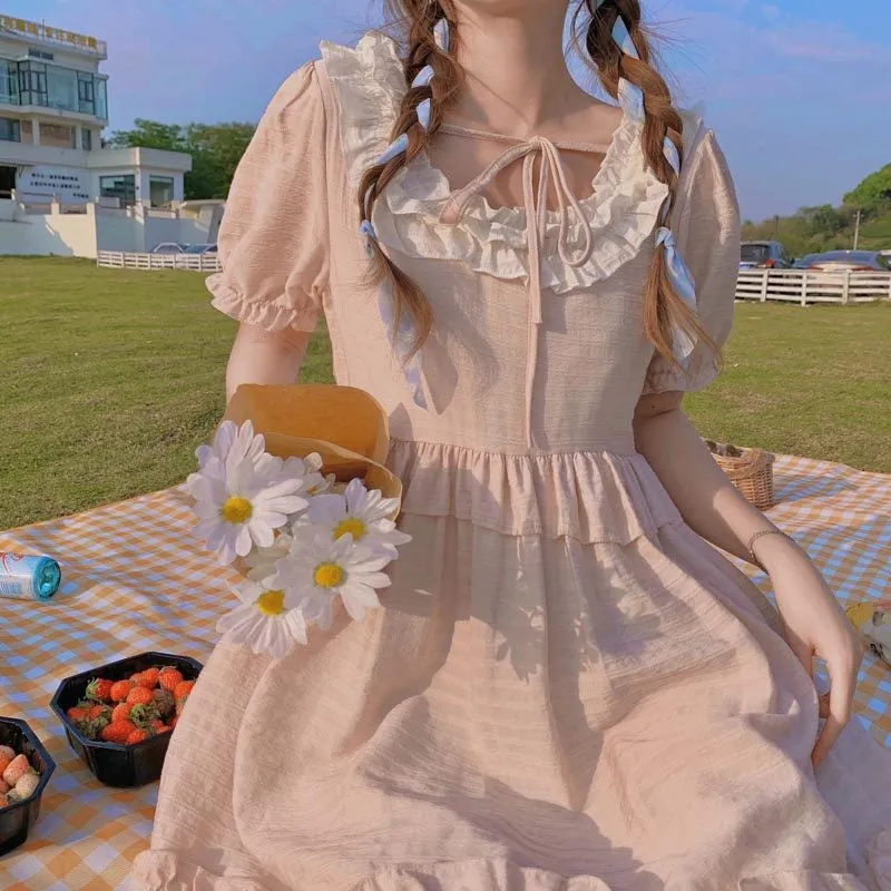 Bonnie Pink Oversized Dress Kawaii Aesthetic