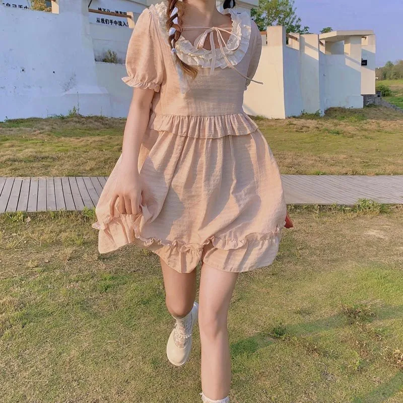 Bonnie Pink Oversized Dress Kawaii Aesthetic