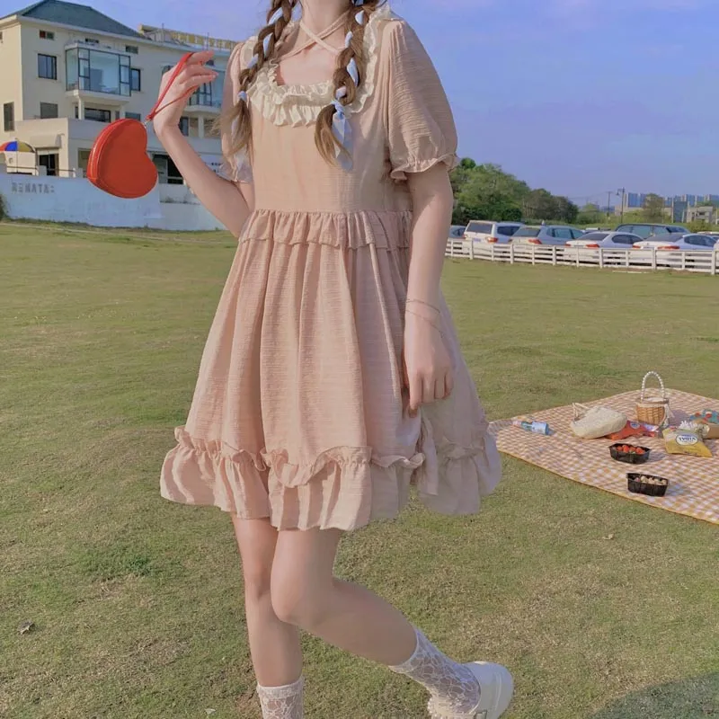 Bonnie Pink Oversized Dress Kawaii Aesthetic