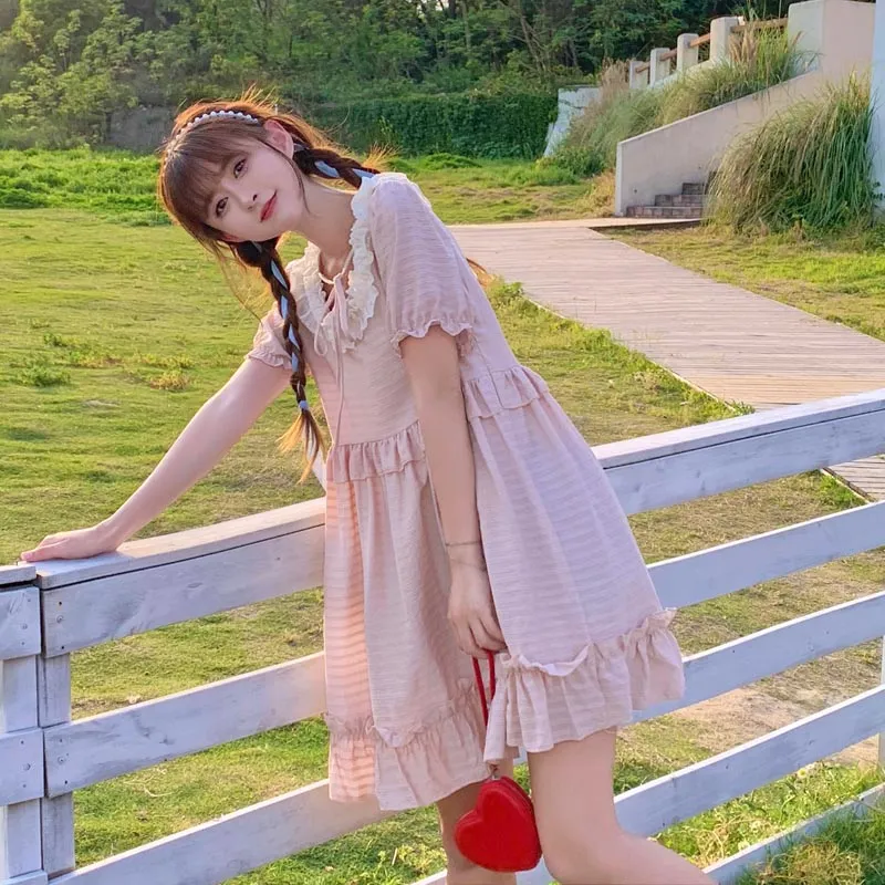 Bonnie Pink Oversized Dress Kawaii Aesthetic