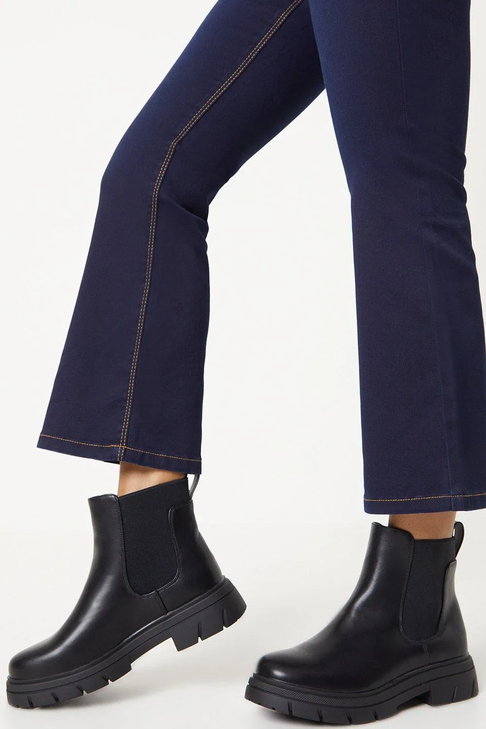 Boots | Faith: Anais Elastic Gusset Chunky Chelsea Boots | Faith