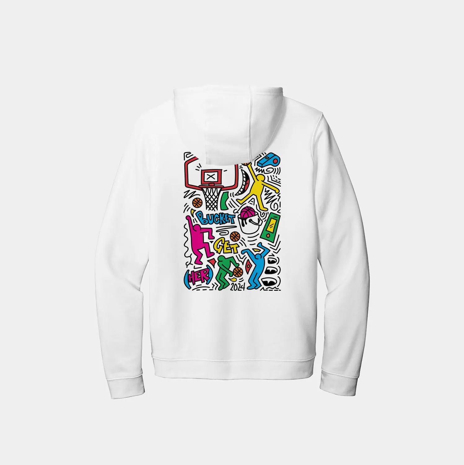 Bucket Get(Her) Walking Bucket Hoodie, White