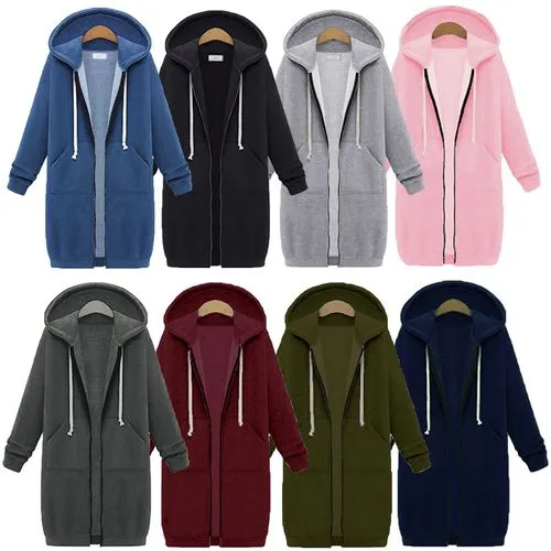 Casual Simple Style Solid Color Patchwork Zipper Hoodie Coat