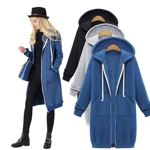 Casual Simple Style Solid Color Patchwork Zipper Hoodie Coat