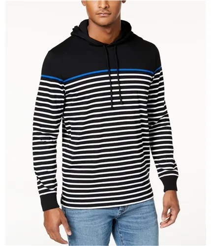 Club Room Mens Striped Hoodie Jersey