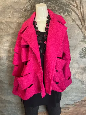 CO-2116 Serena Coat-Fuchsia