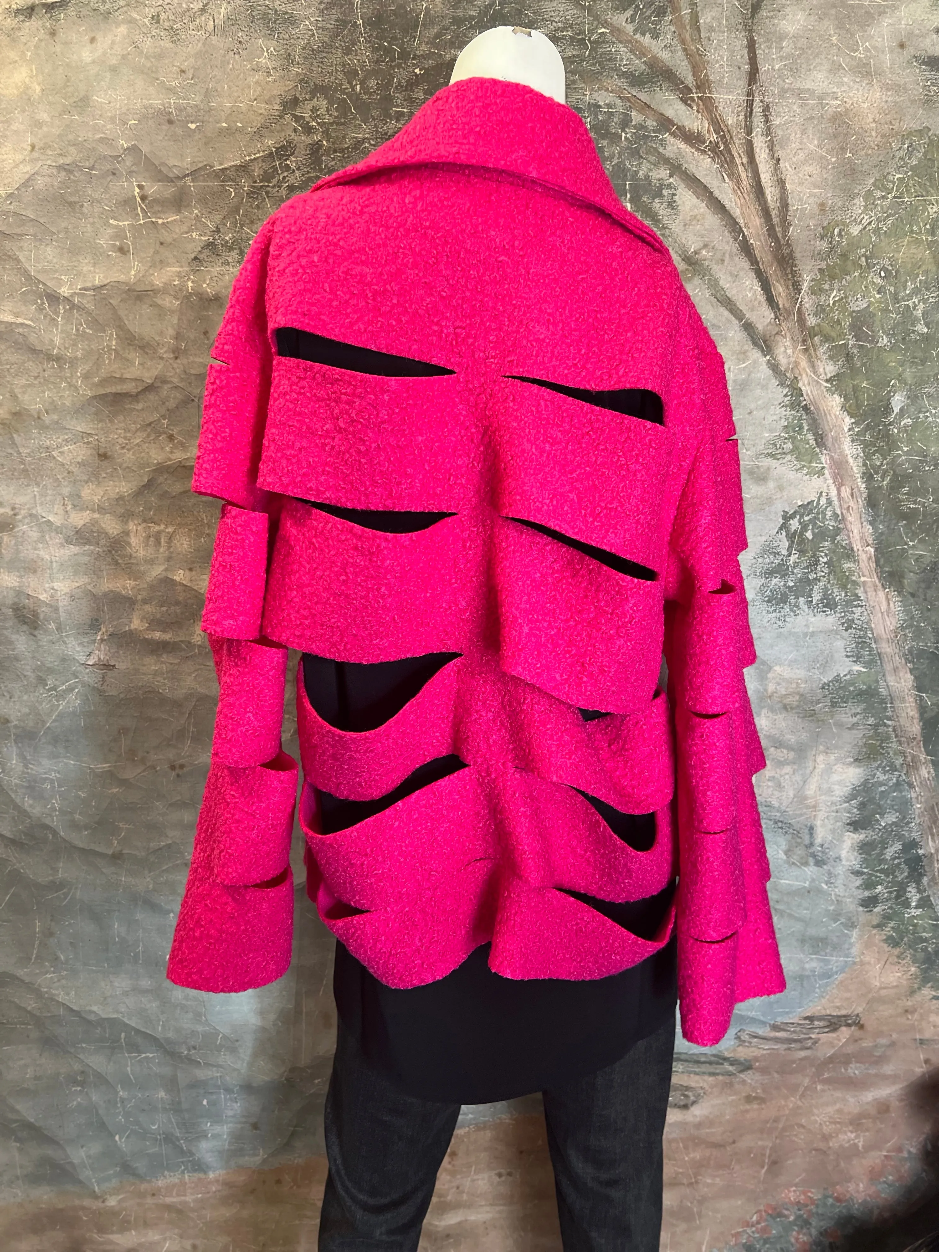 CO-2116 Serena Coat-Fuchsia