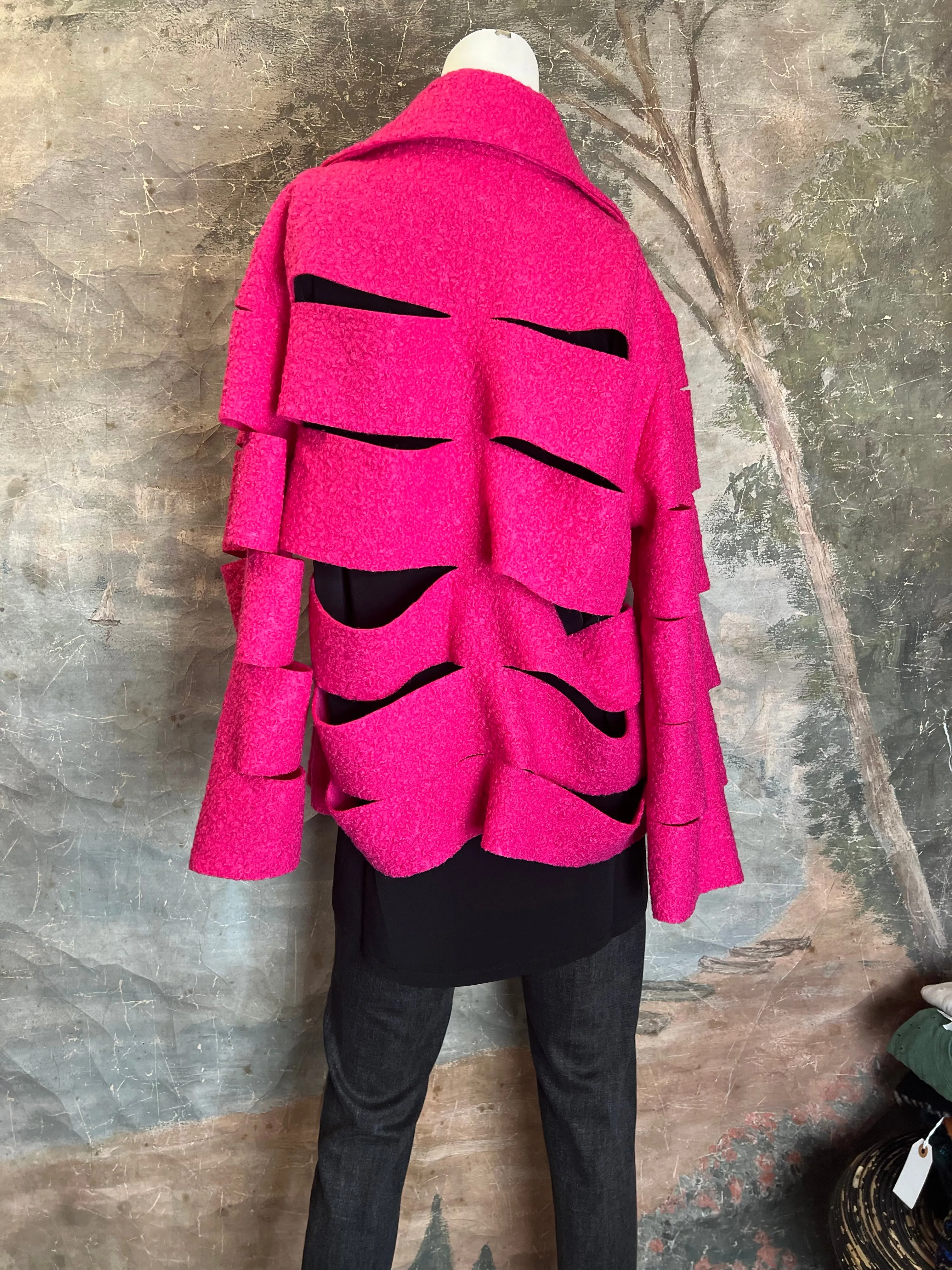 CO-2116 Serena Coat-Fuchsia