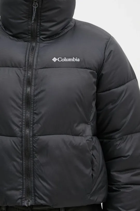 Columbia jacket Puffect Colorblock women's black color 2088501