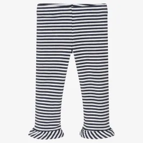 Cropped Blue Stripe Leggings