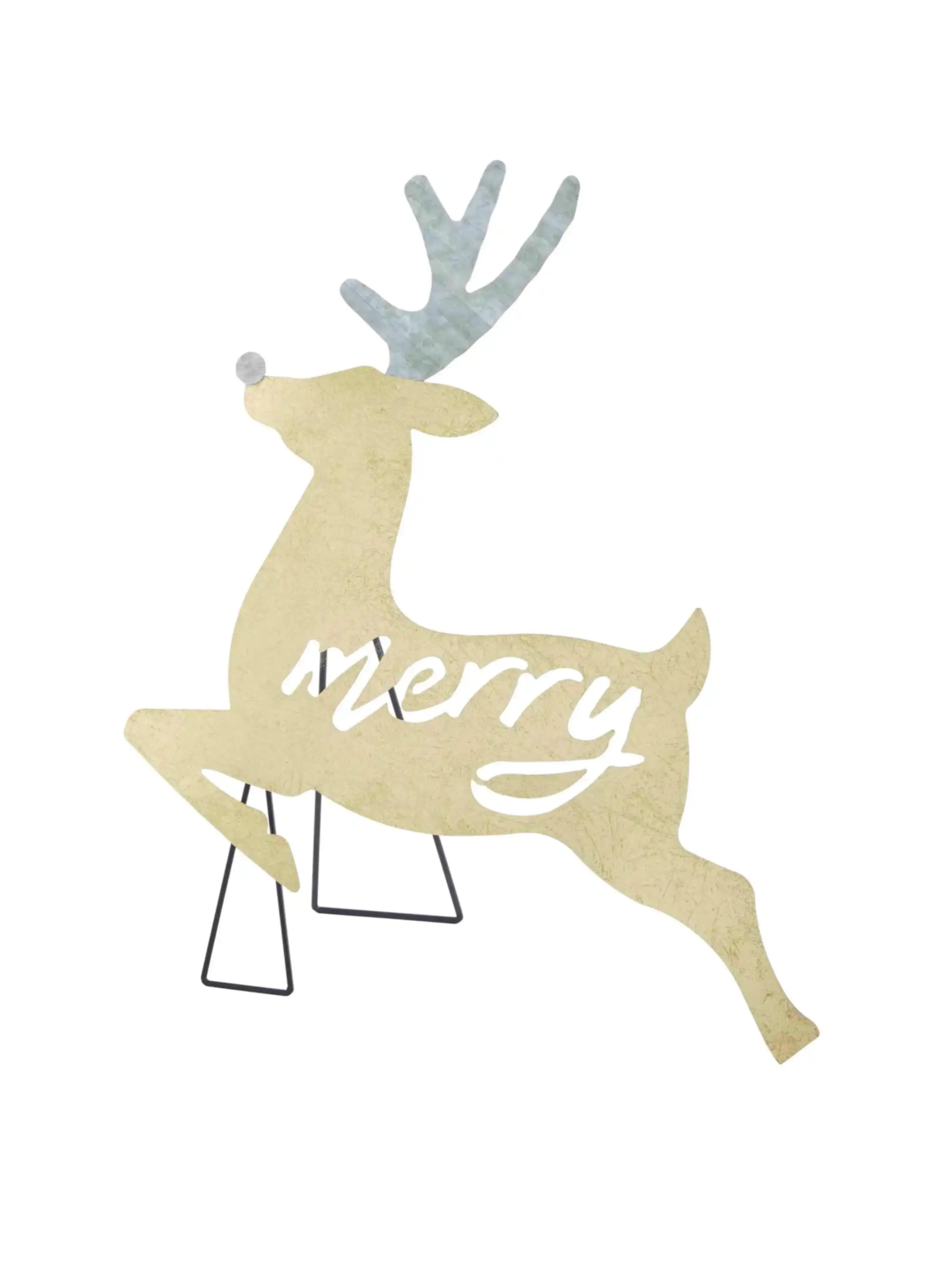 Deer Xmas Tin Easel