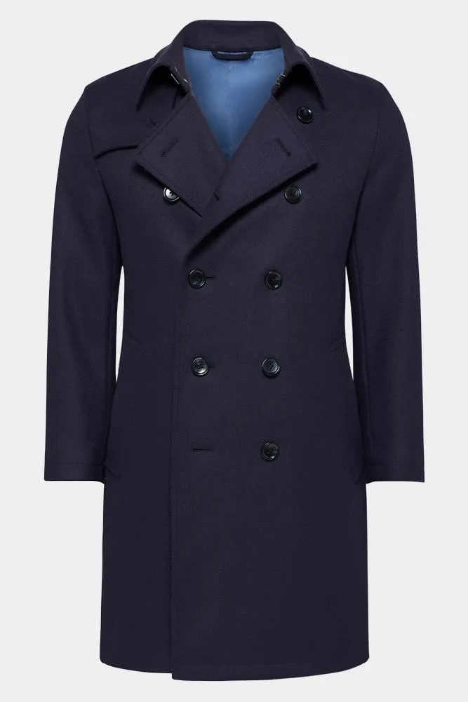 Drake Coat - Navy Wool