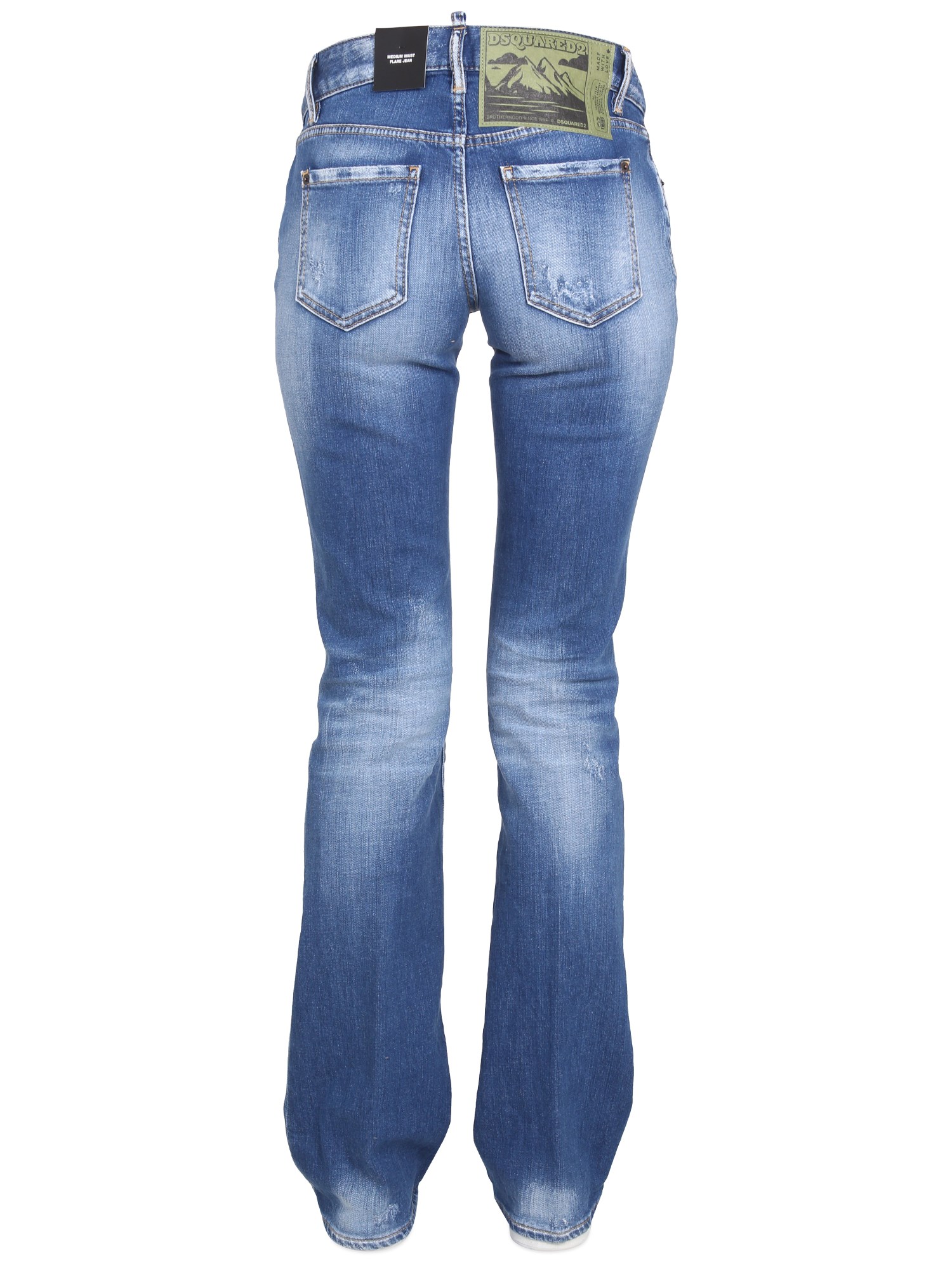 DSQUARED    JEANS WIDE LEG IN DENIM