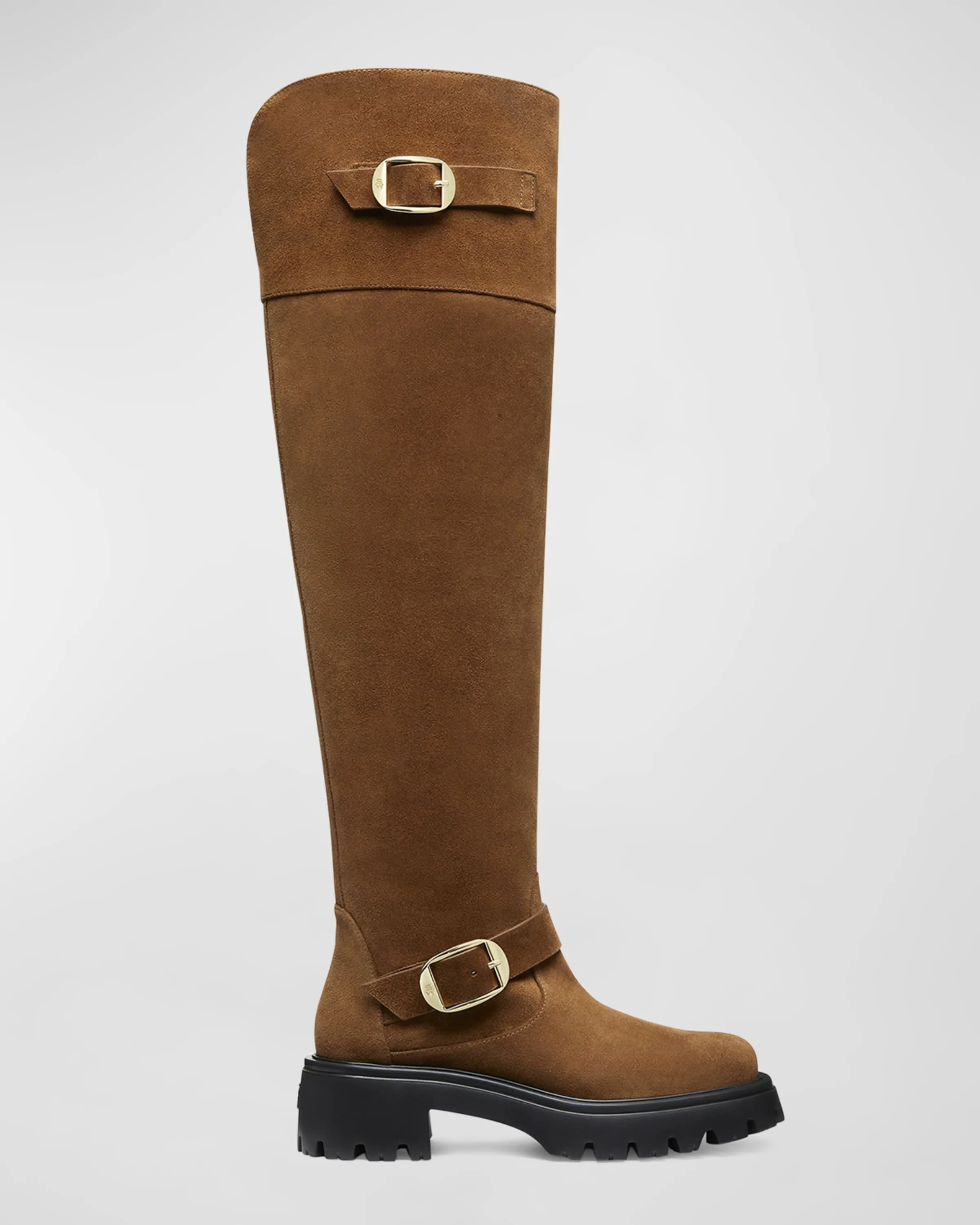 Emerson Buckle Suede Tall Boots