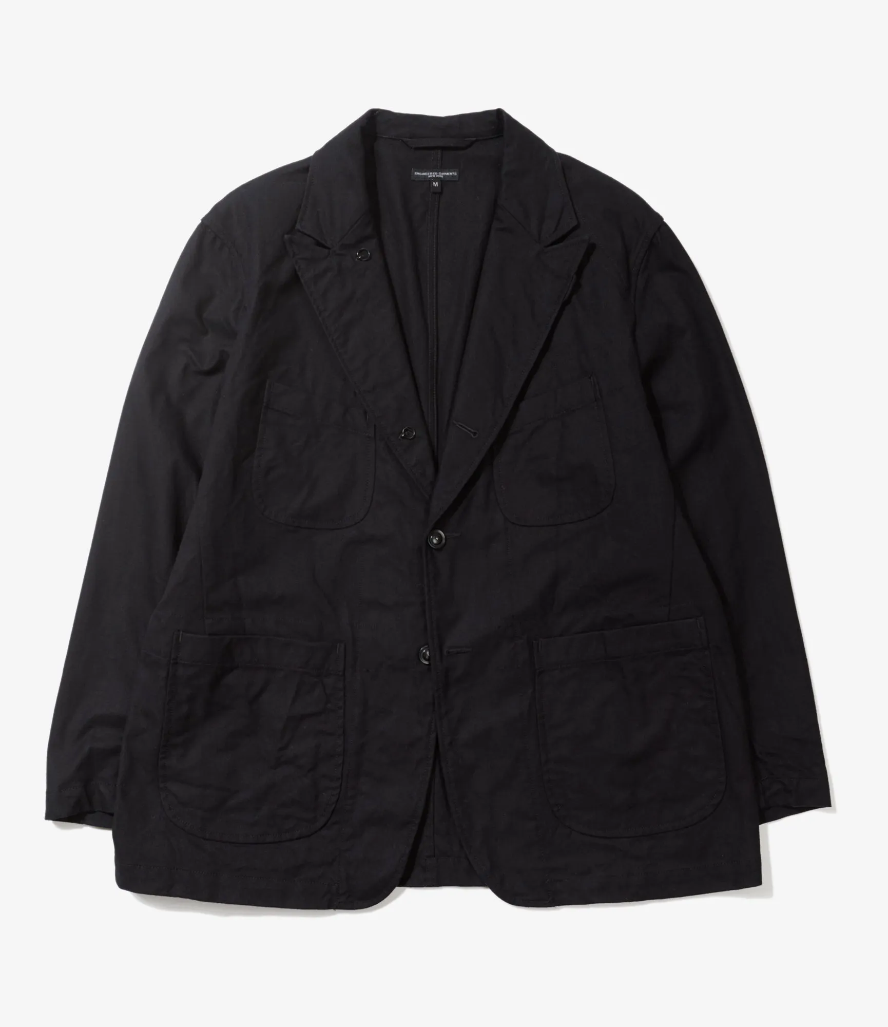 Engineered Garments Bedford Jacket - Black Cotton Brushed HB