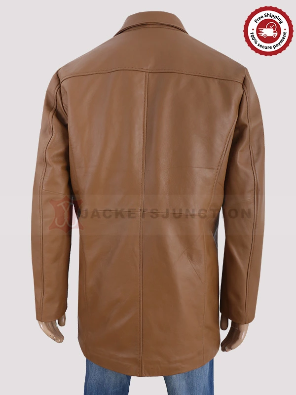 Fahion Brown Leather Coat