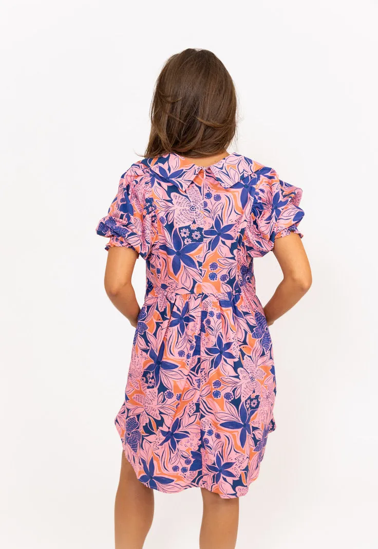 Floral Poplin Puff Sleeve Dress - Buy Online Now!