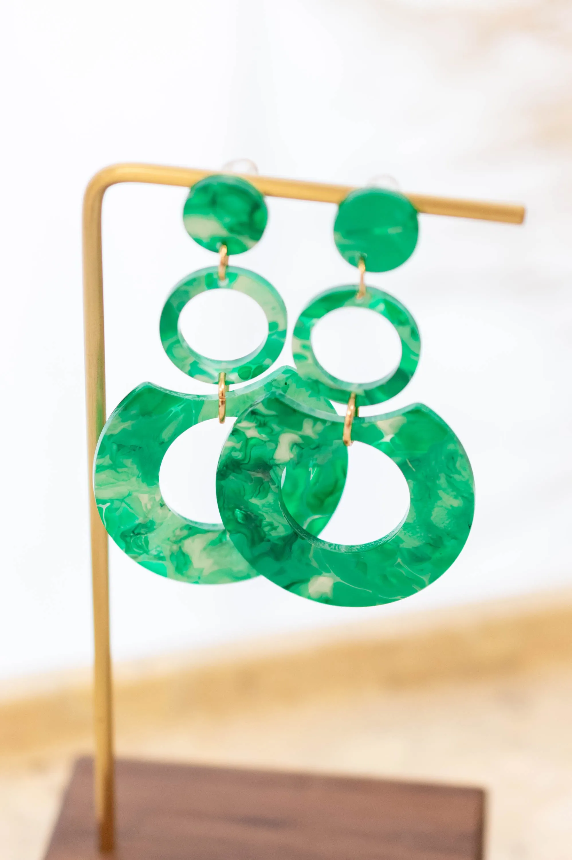 Funky Fresh Earrings, Green