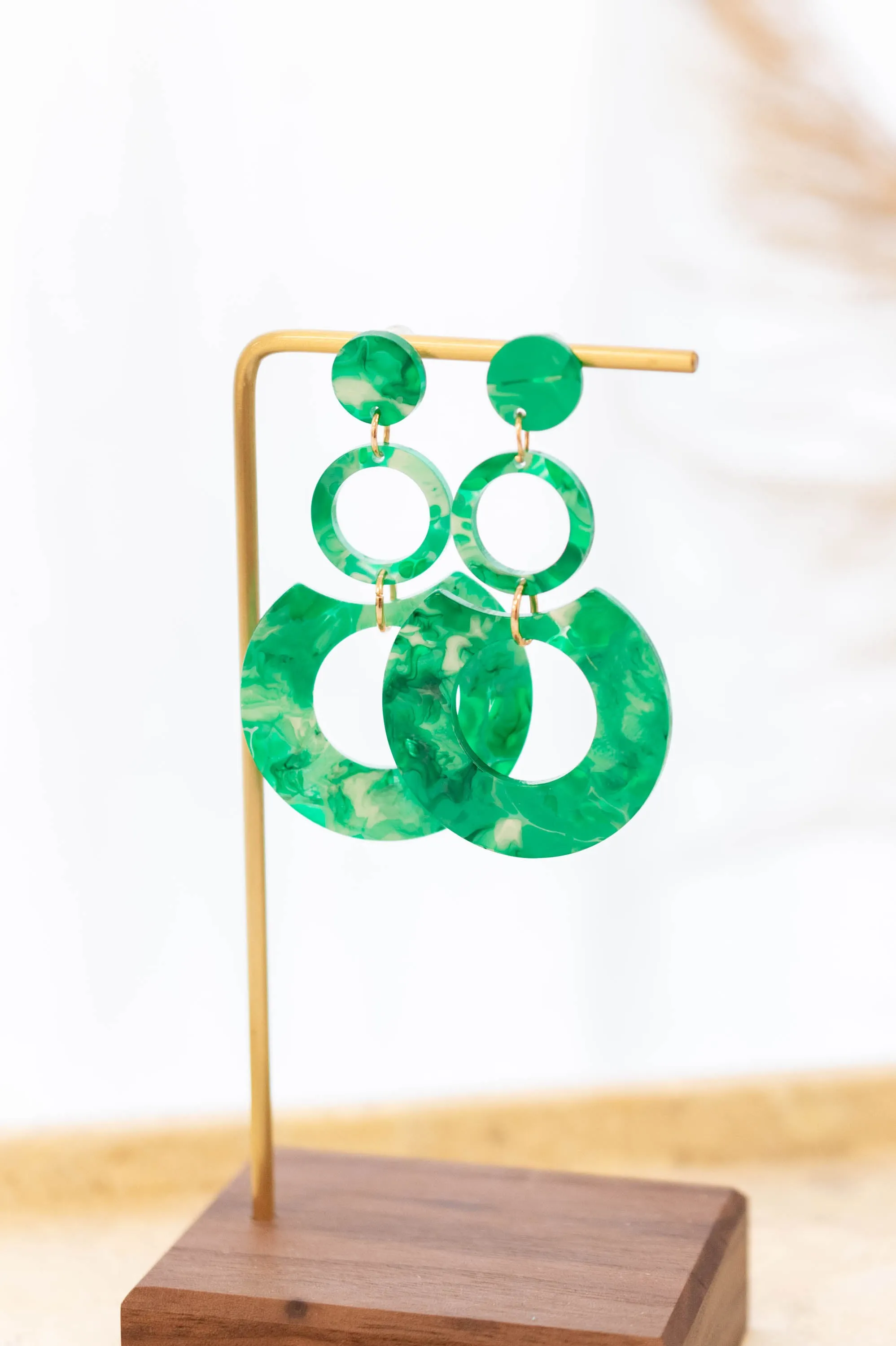 Funky Fresh Earrings, Green