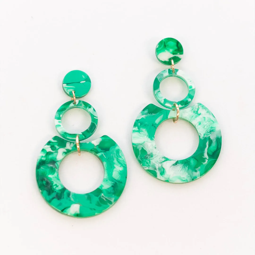 Funky Fresh Earrings, Green