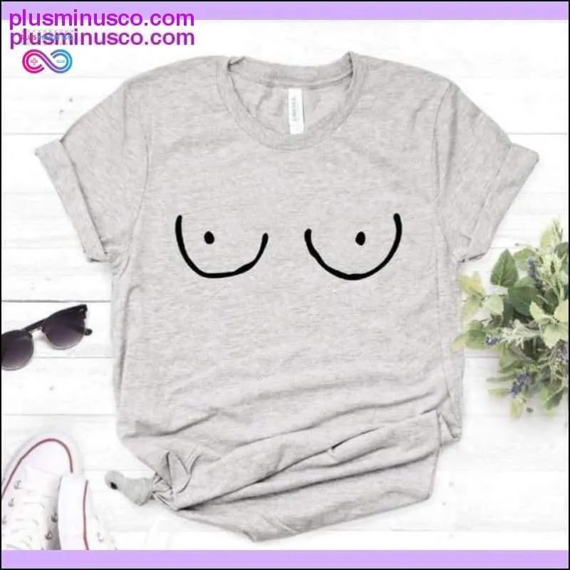 Funny TITTIES BOOBS BOOBIES Print New Women Tshirt Cotton