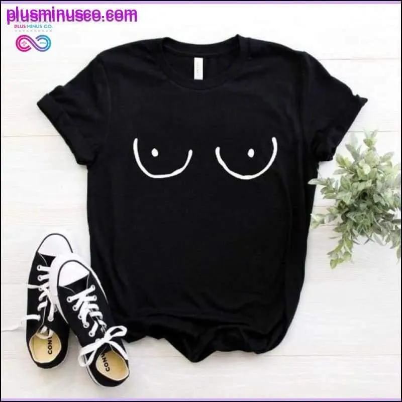 Funny TITTIES BOOBS BOOBIES Print New Women Tshirt Cotton